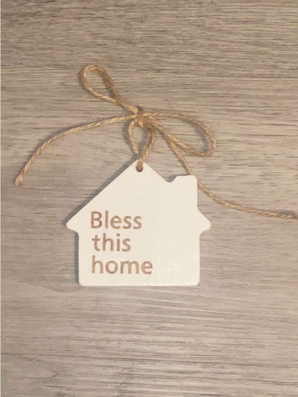 Bless This Home White Wall Hanging - Rustic Home Decor